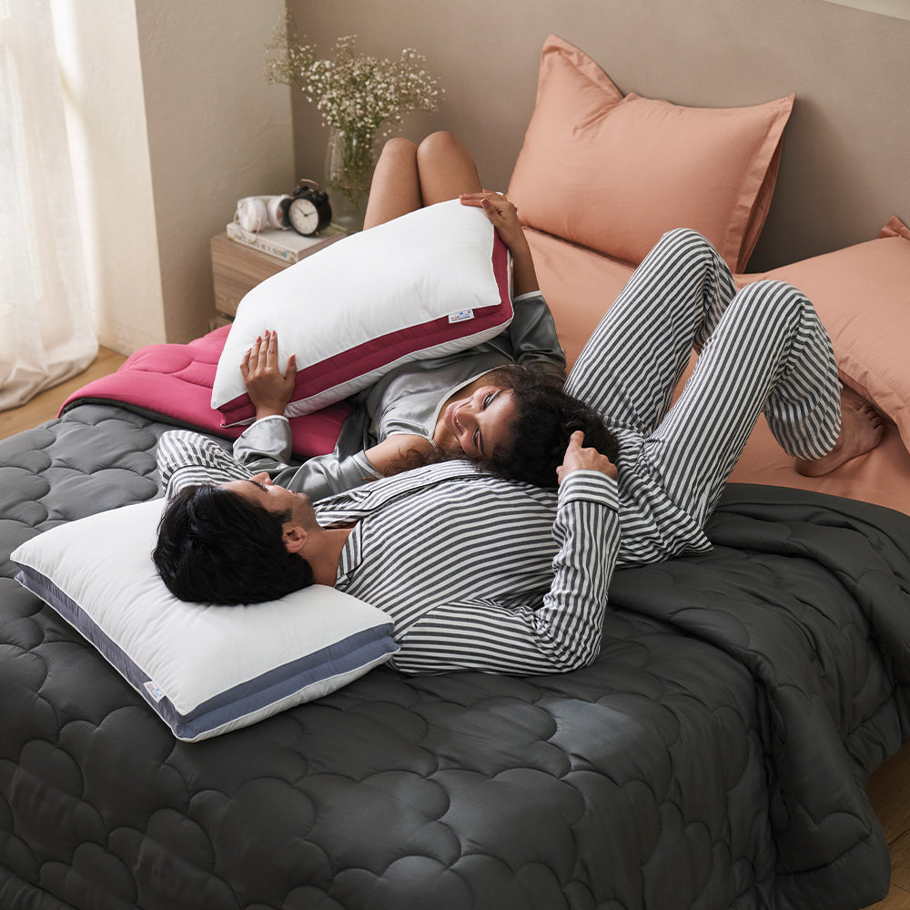 Buy His & Her Twin Pillow Online at Best Price - Homescapes