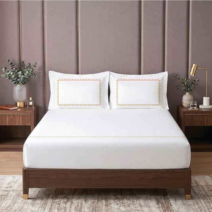 Golden Leaf Bedsheet Set