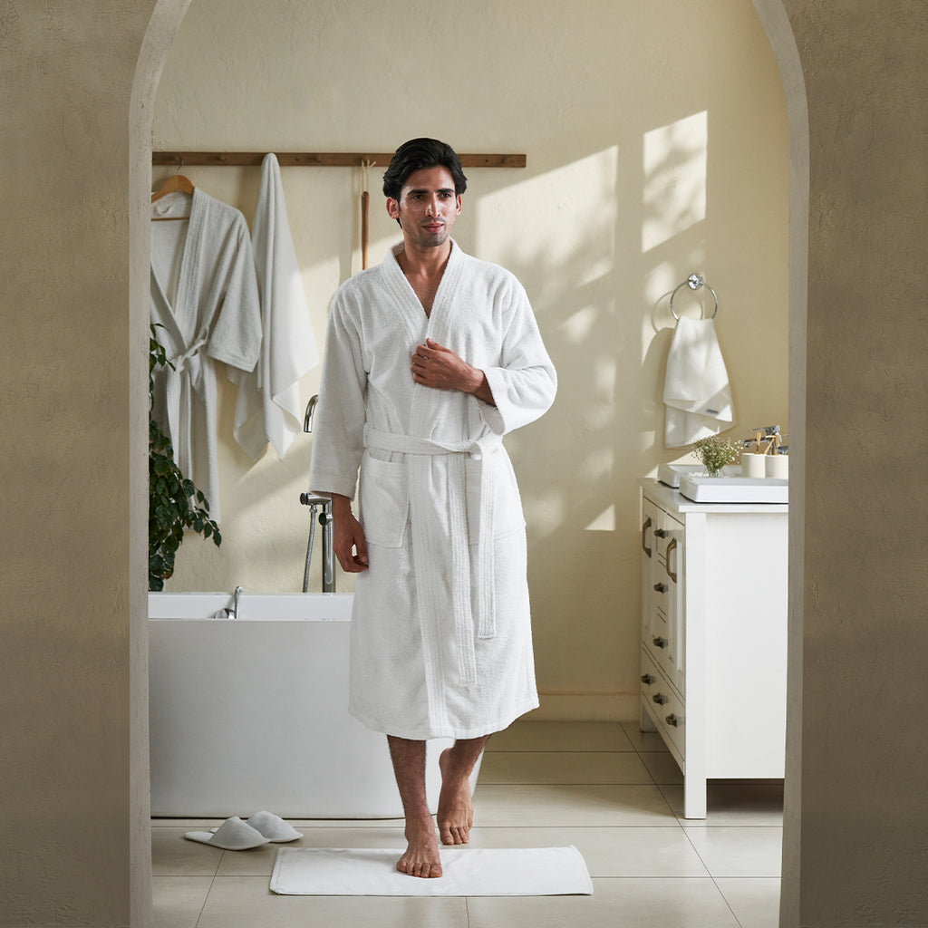 MEN/WOMEN HONEYCOMB BATHROBE Homescapes
