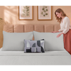 Silver Cloud Elan Mulmul Bed Spread with Embroidered Cushion Covers