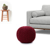 Round Knitted pouffe