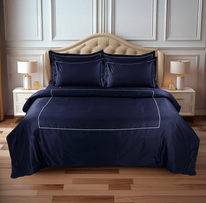 URBAN COUTURE - 300 TC  LINEN SET WITH LINE EMBROIDERY