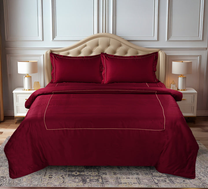 URBAN COUTURE - 300 TC  LINEN SET WITH LINE EMBROIDERY