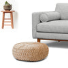 Velvet Pleated Pouffe Diameter- 70cm | Height - 25cm