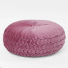 Velvet Pleated Pouffe Diameter- 70cm | Height - 25cm