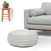 Velvet Pleated Pouffe Diameter- 70cm | Height - 25cm