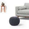 Round Knitted pouffe