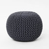 Round Knitted pouffe