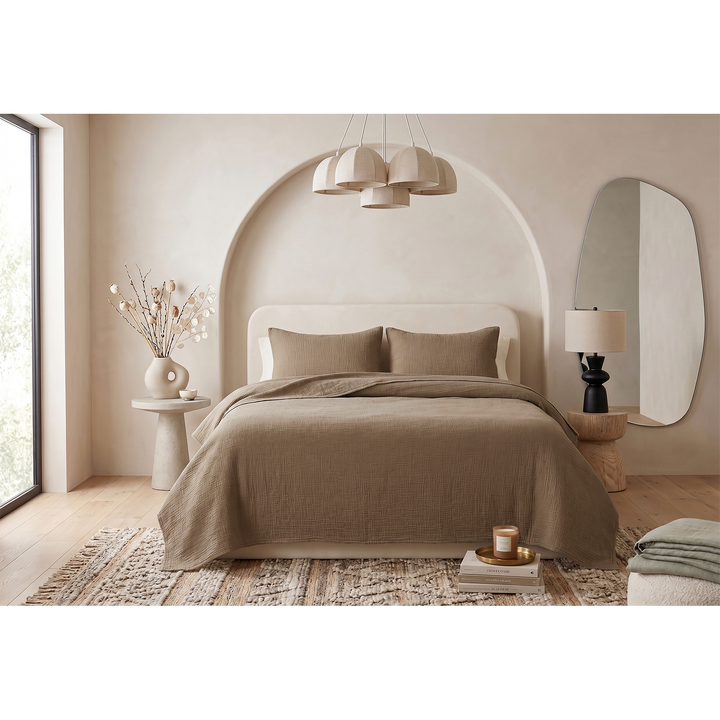 Plain Mulmul Bed Spread