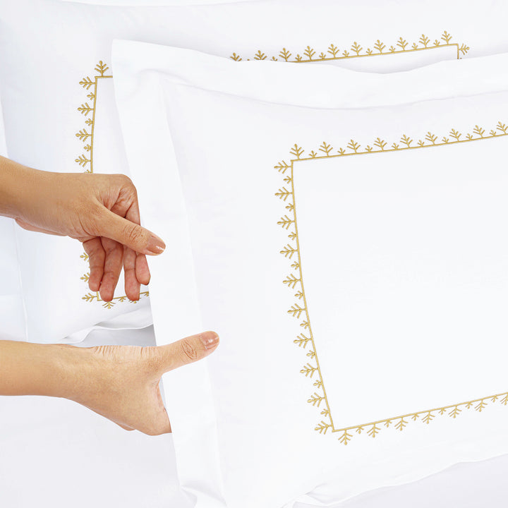 Golden Leaf Super King Bedsheet Set
