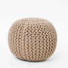 Round Knitted pouffe