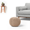 Round Knitted pouffe