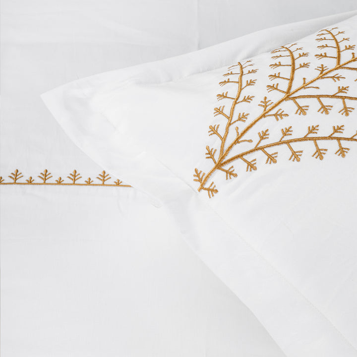 Golden Leaf Super King Bedsheet Set