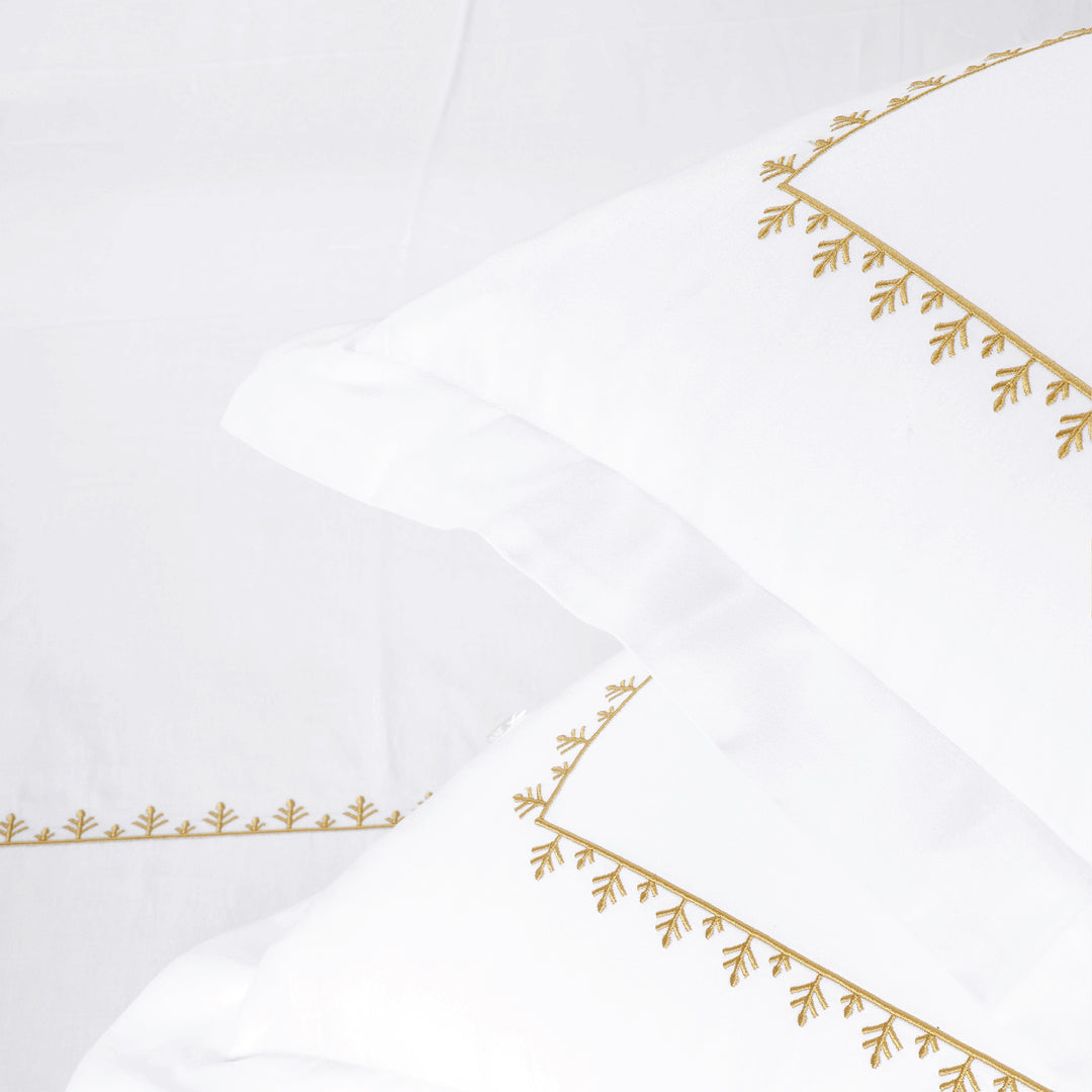 Golden Leaf Super King Bedsheet Set