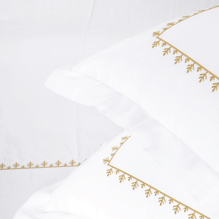 Golden Leaf Super King Bedsheet Set