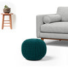 Round Knitted pouffe