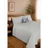 Silver Cloud Elan Mulmul Bed Spread with Embroidered Cushion Covers