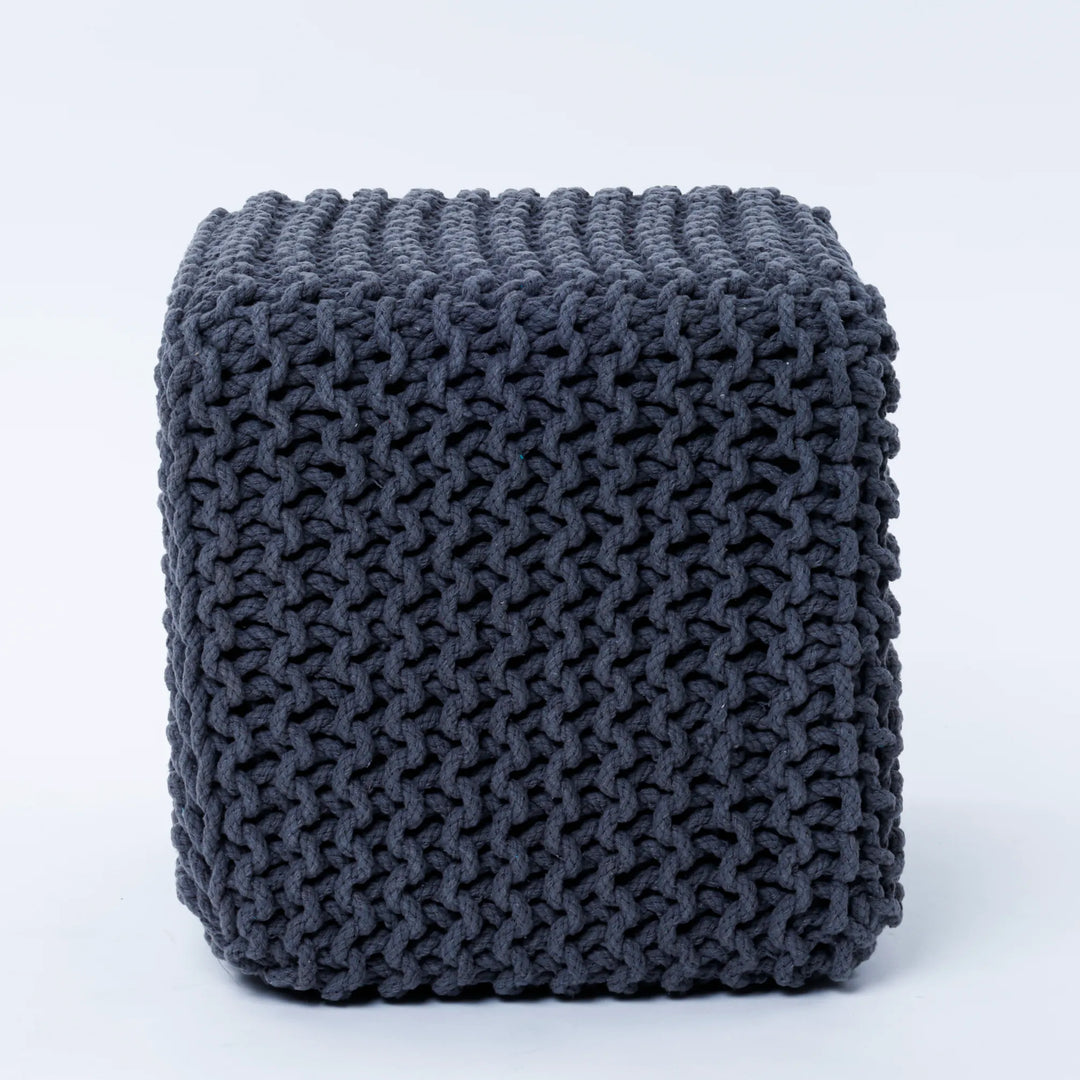 Cube Knitted Footstool