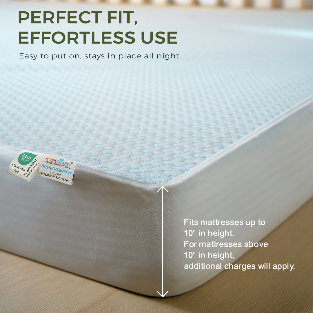 Bamboo Breeze Waterproof Mattress Protector