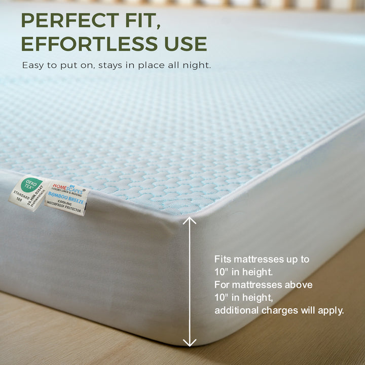 Bamboo Breeze Waterproof Mattress Protector
