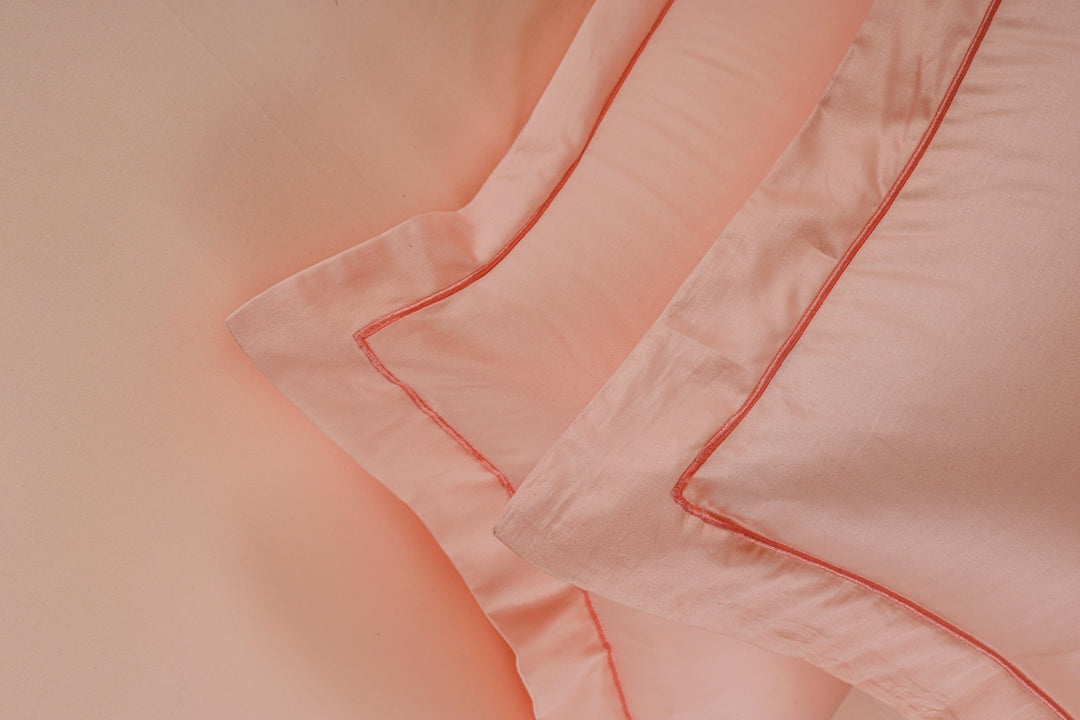 URBAN COUTURE - 300 TC   BED SHEET SET WITH LINE EMBROIDERY