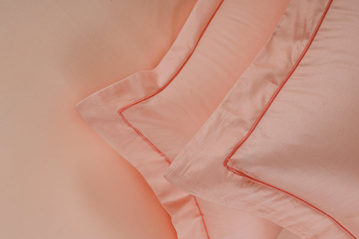 URBAN COUTURE - 300 TC   BED SHEET SET WITH LINE EMBROIDERY