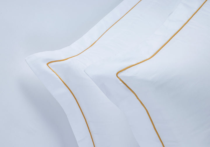 URBAN COUTURE - 300 TC   BED SHEET SET WITH LINE EMBROIDERY