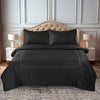 BED SHEET, DUVET COVER, PILLOW COVER SET WITH LINE EMBROIDERY