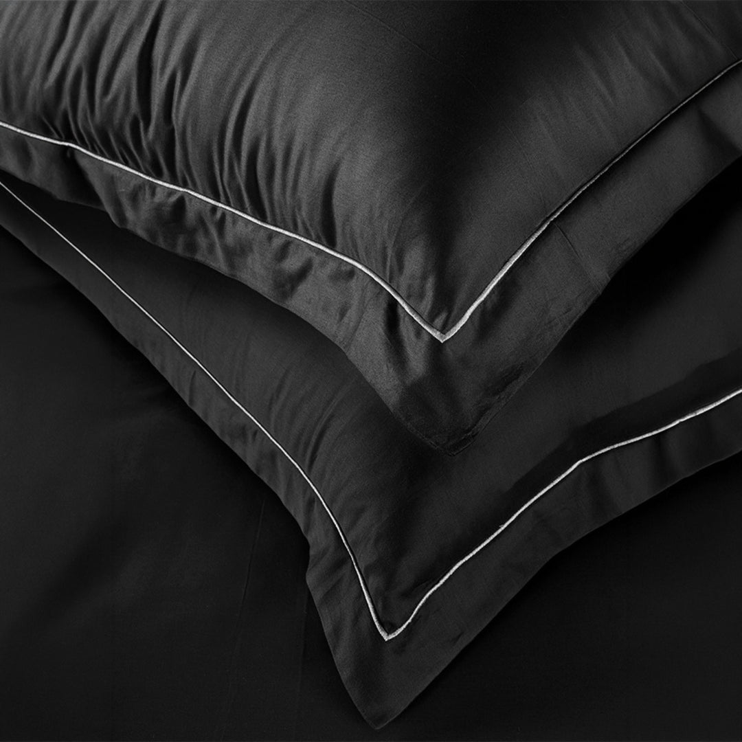 BED SHEET, DUVET COVER, PILLOW COVER SET WITH LINE EMBROIDERY