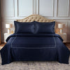 BED SHEET, DUVET COVER, PILLOW COVER SET WITH LINE EMBROIDERY