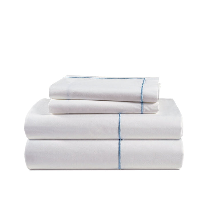 BED SHEET, DUVET COVER, PILLOW COVER SET WITH LINE EMBROIDERY