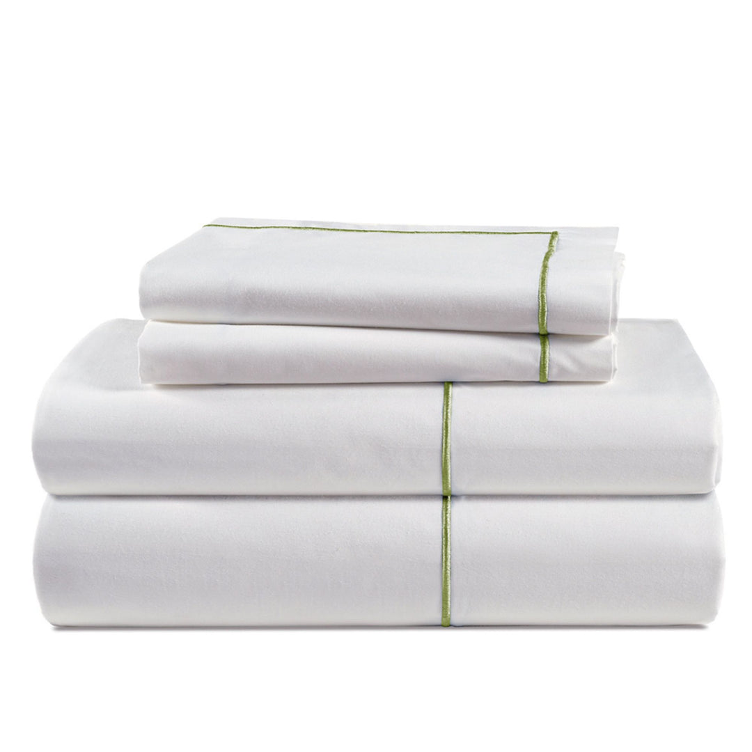 BED SHEET, DUVET COVER, PILLOW COVER SET WITH LINE EMBROIDERY