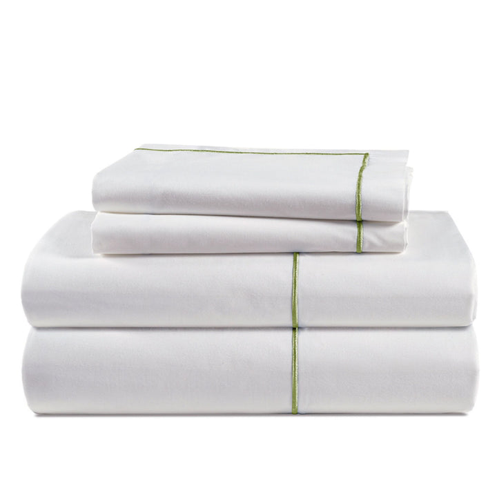 BED SHEET, DUVET COVER, PILLOW COVER SET WITH LINE EMBROIDERY