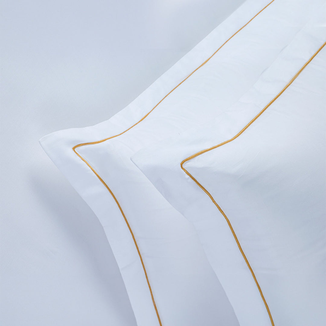 BED SHEET, DUVET COVER, PILLOW COVER SET WITH LINE EMBROIDERY