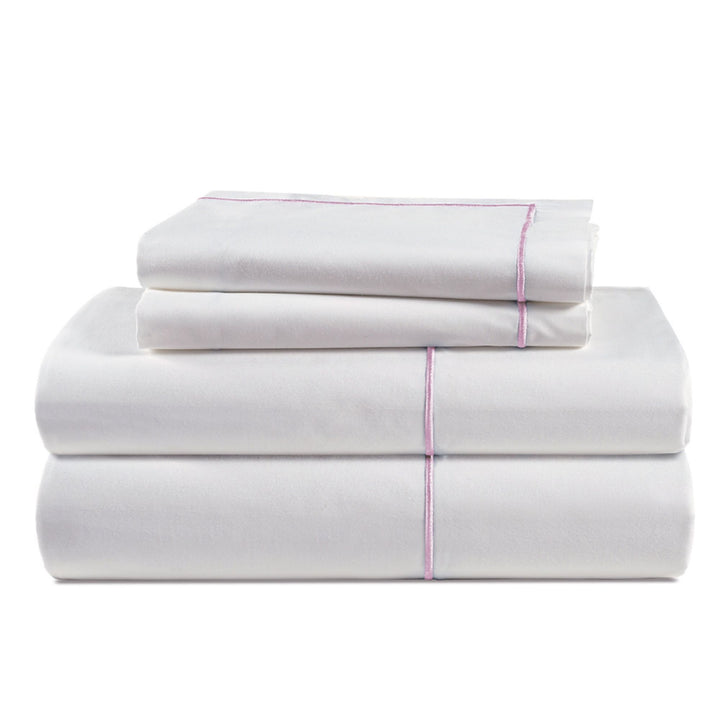 BED SHEET, DUVET COVER, PILLOW COVER SET WITH LINE EMBROIDERY