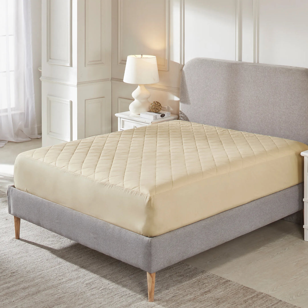 LOFTY QUILTED MATTRESS PROTECTOR WITH SKIRTING