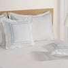 INDULGE - 550 TC CUSHION COVERS WITH FOUR SIDE FLANGE MERROW DOUBLE LINE EMBROIDERY