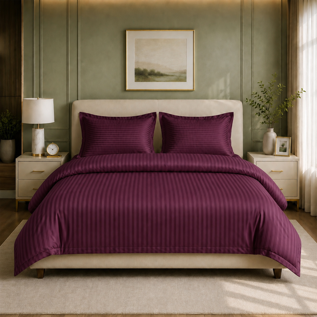 The Essence  - 350 TC Satin Stripe Duvet Covers
