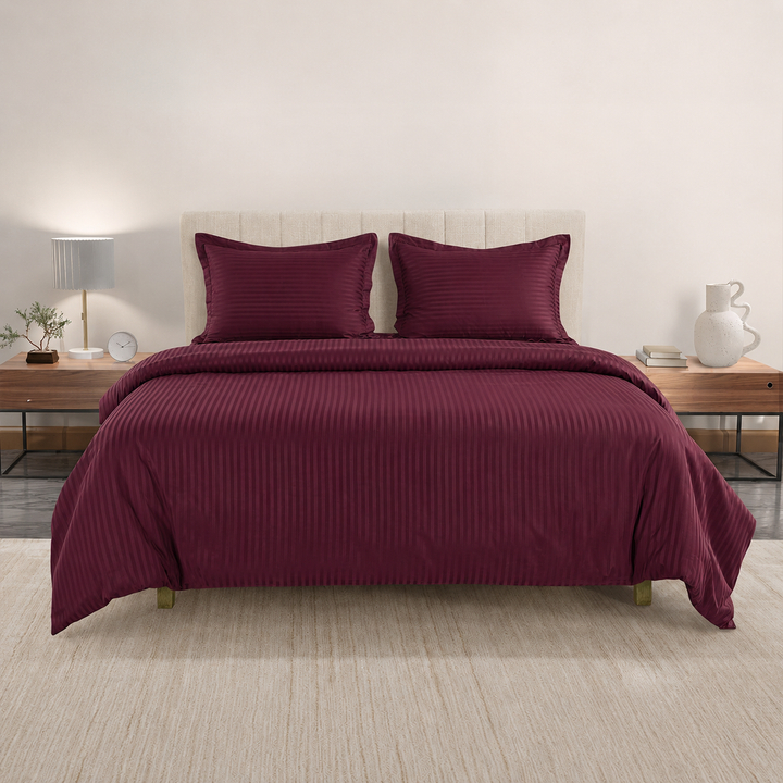 High Living - 300TC 1cm Satin Stripe Duvet Covers