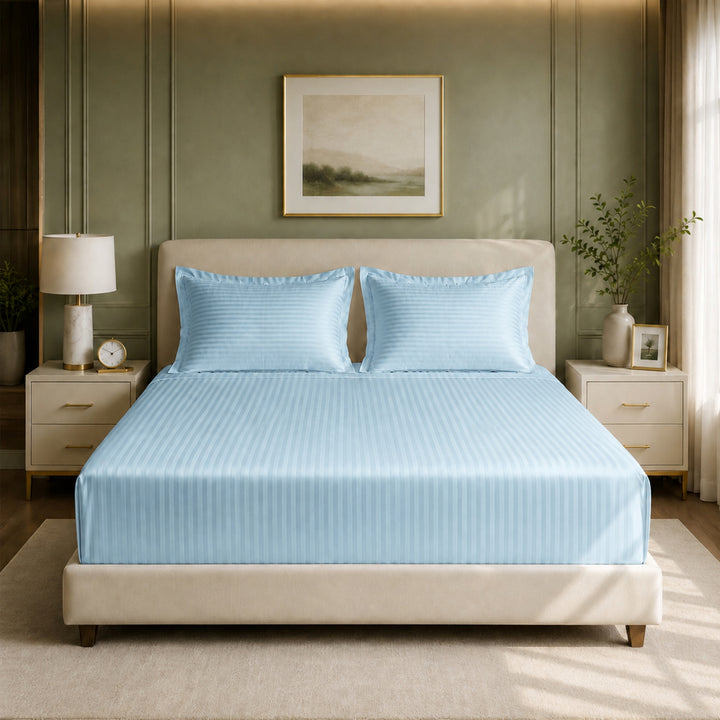 The Essence  - 350 TC Satin Stripe Bed Sheets