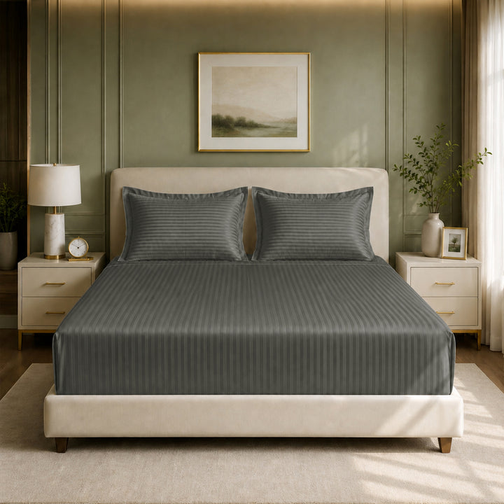 The Essence  - 350 TC Satin Stripe Bed Sheets