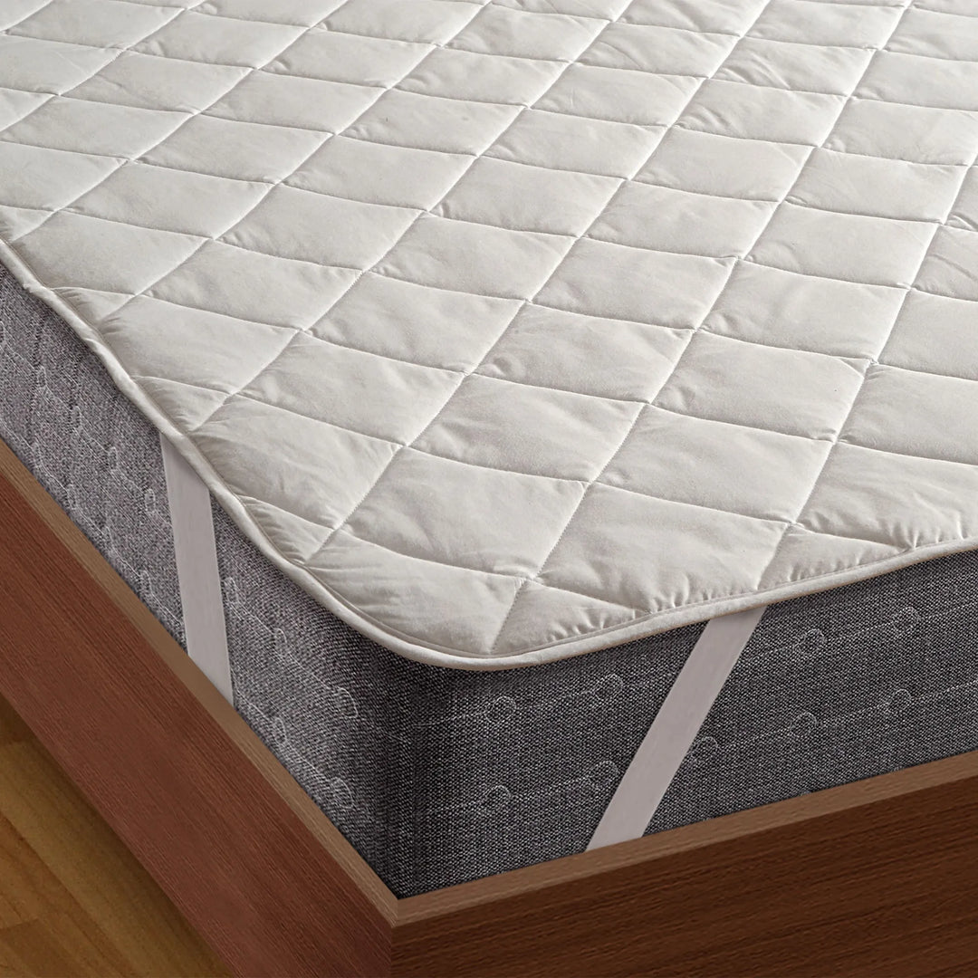 LOFTY QUILTED MATTRESS PROTECTOR WITH DUPONT TYVEK WATER PROOF FABRIC SHEET & ELASTIC BAND