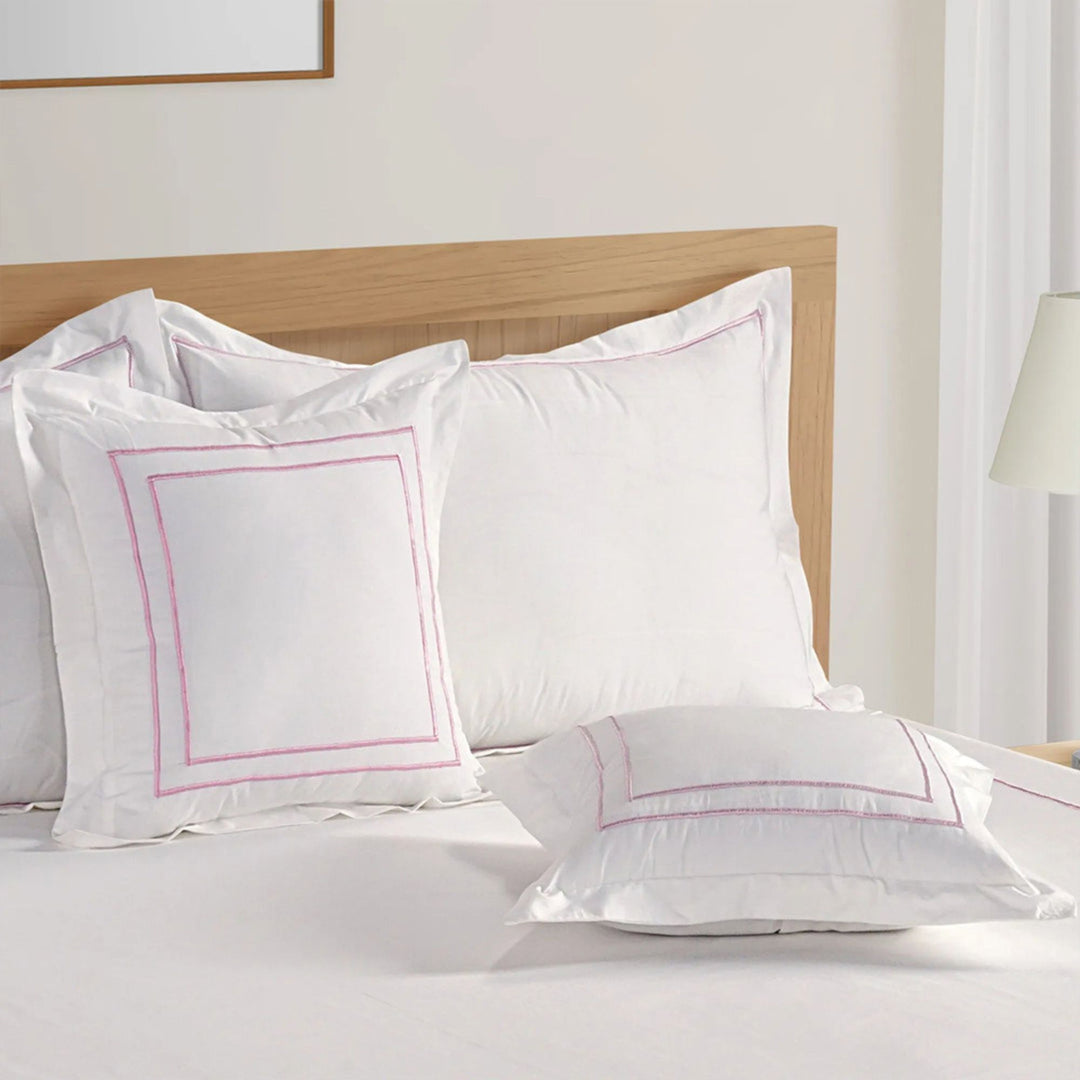 CUSHION COVERS WITH SINGLE LINE EMBROIDERY ENVELOPE STYLE