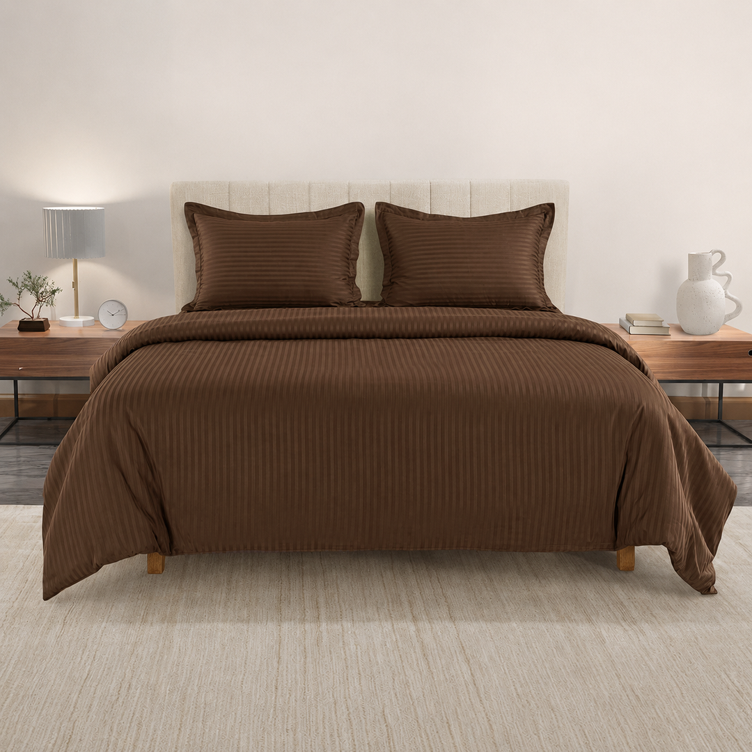 High Living - 300TC 1cm Satin Stripe Duvet Covers