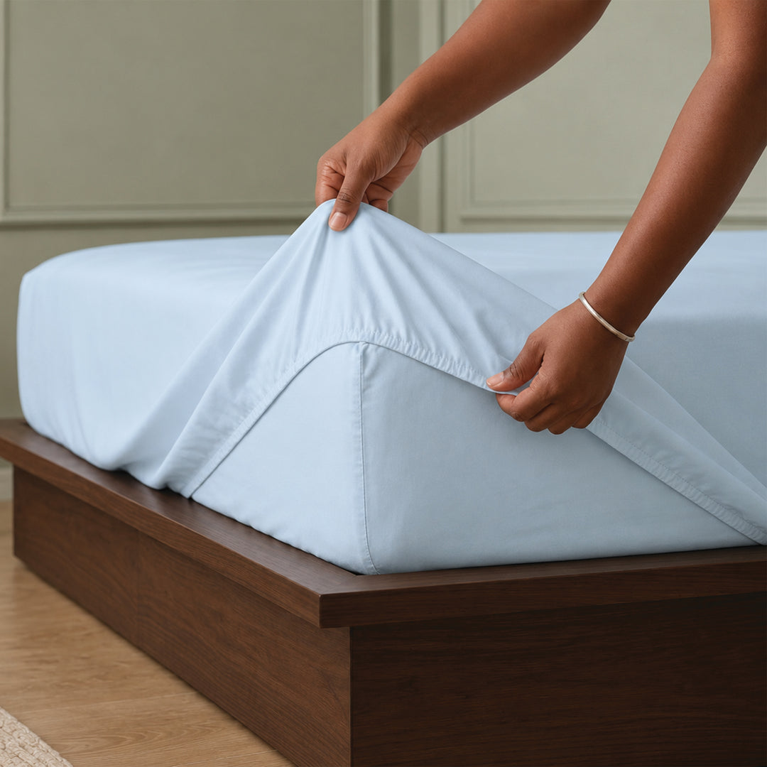 High Living - 300 TC Egyptian Cotton Fitted Bed Sheets
