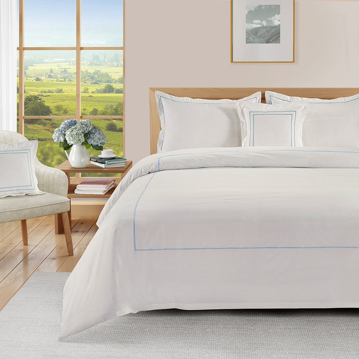 MERROW LINE EMBROIDERY BED SHEET SET
