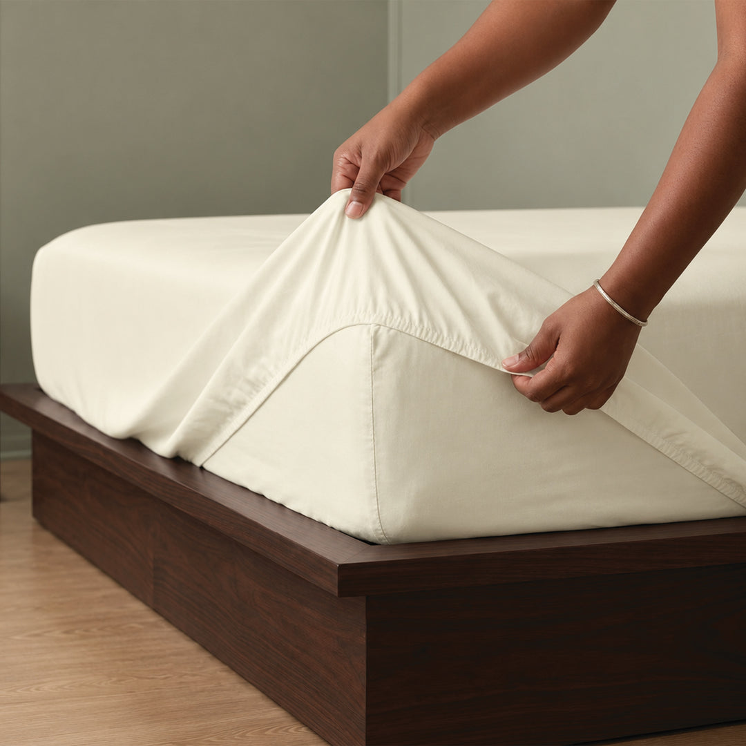 High Living - 300 TC Egyptian Cotton Fitted Bed Sheets