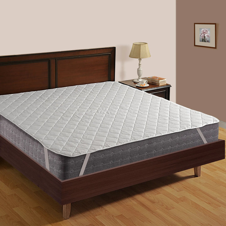 LOFTY QUILTED MATTRESS PROTECTOR WITH DUPONT TYVEK WATER PROOF FABRIC SHEET & ELASTIC BAND