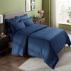INDULGE - 550 TC PILLOW COVERS WITH MERROW DOUBLE LINE EMBROIDERY
