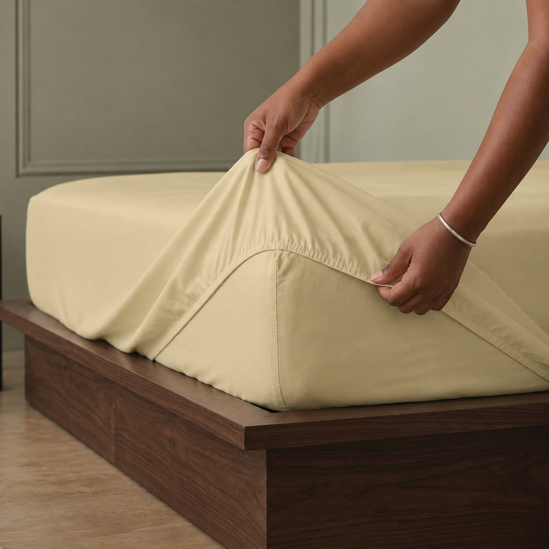 High Living - 300 TC Egyptian Cotton Fitted Bed Sheets